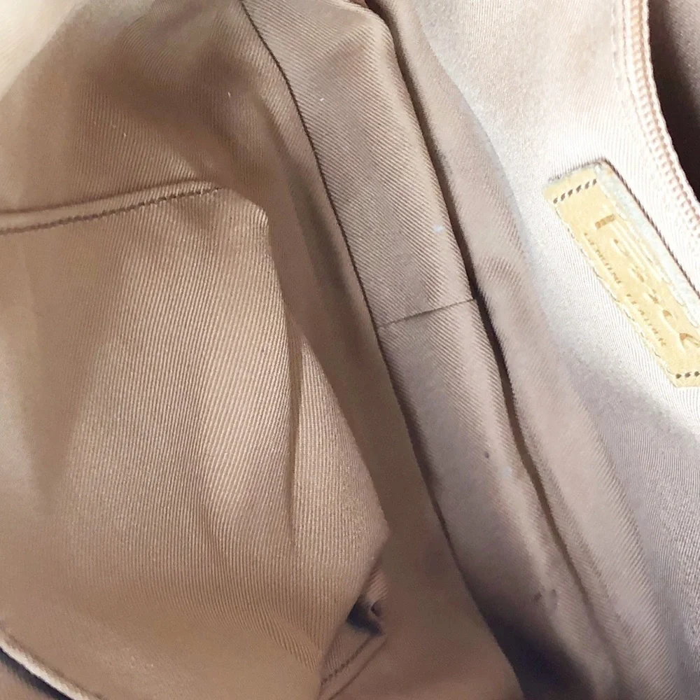 Fossil tan pebbled leather shoulder purse